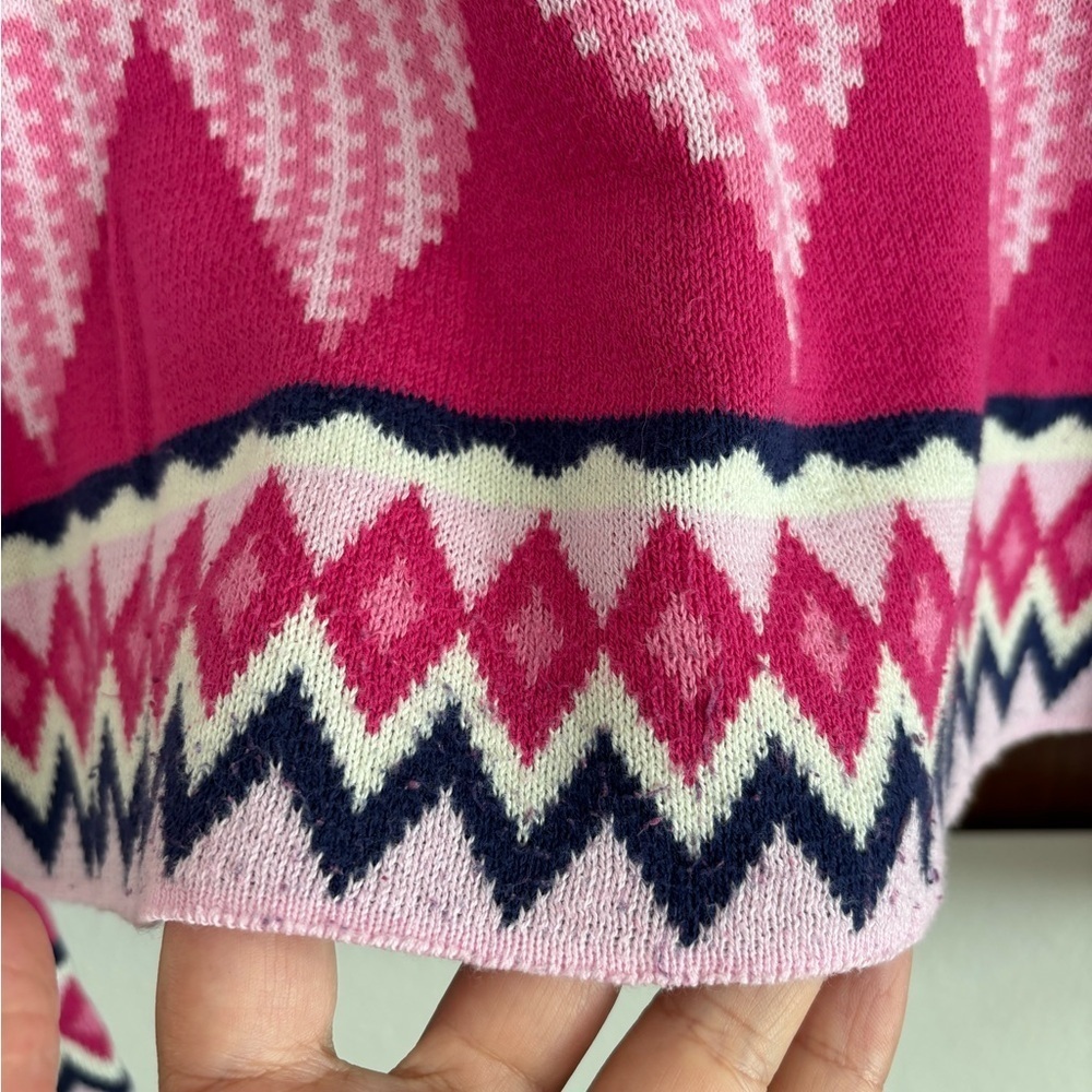 CRAS MILLO KNIT ORGANIC COTTON SWEATER Flare Sleeves Multicolor Retro - Picture 9 of 12